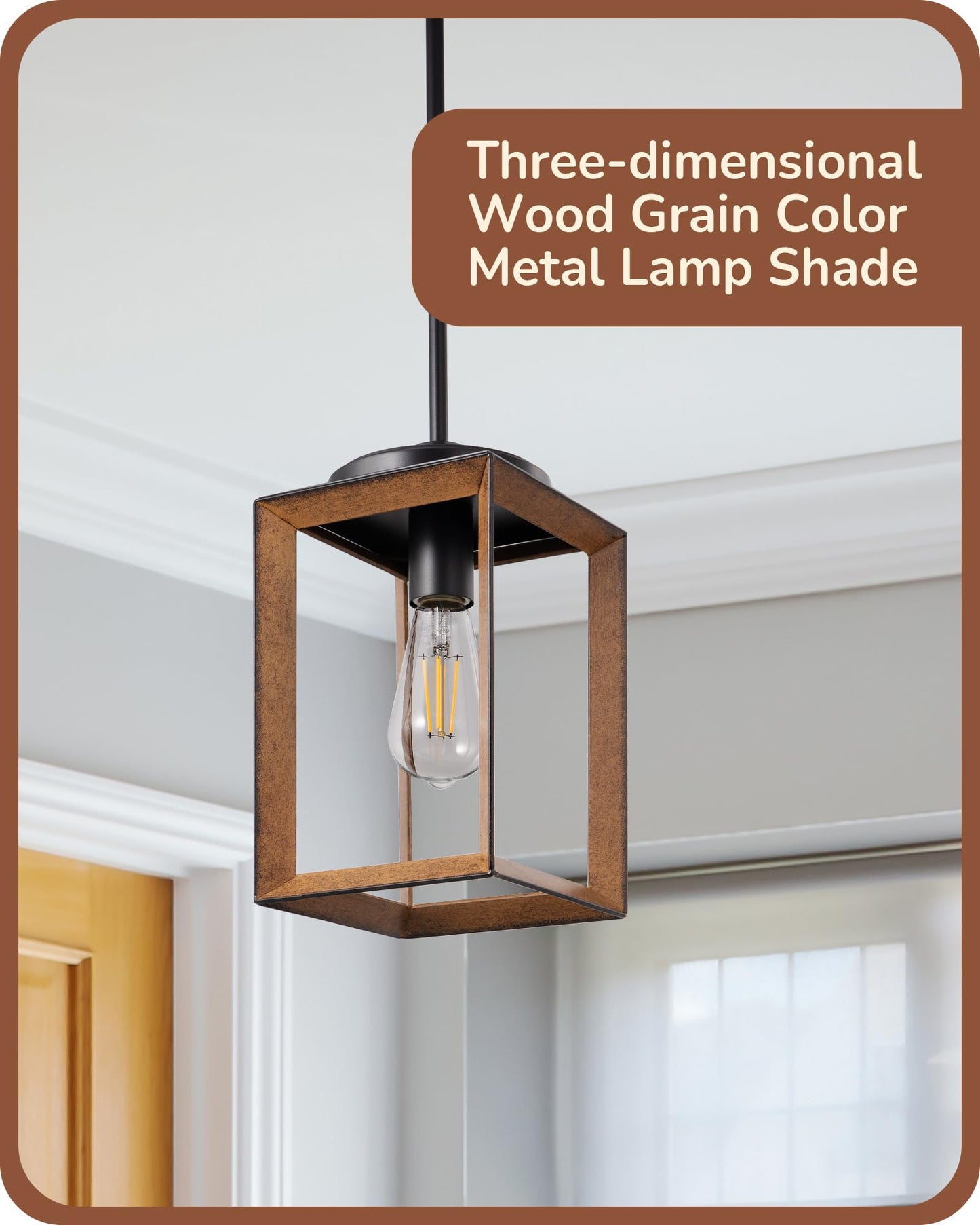 Farmhouse Pendant Light with Adjustable Chain