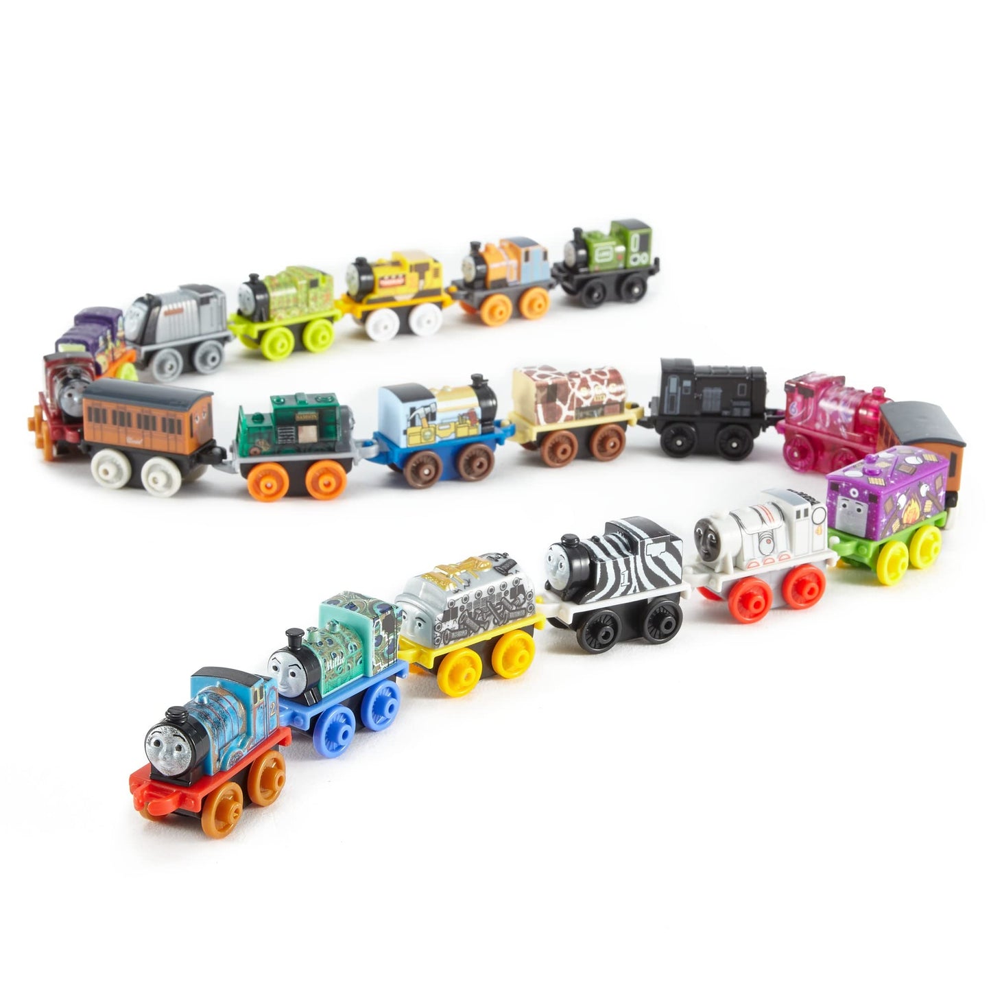 Thomas & Friends Toy Trains MINIS 20 Pack of Miniature Push-Along Engines & Railway Vehicles for Pretend Play Preschool Kids Ages 3+ Years (Amazon Exclusive)