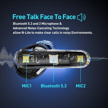 Monster Bluetooth 5.3 Wireless Earbuds with Noise Reduction