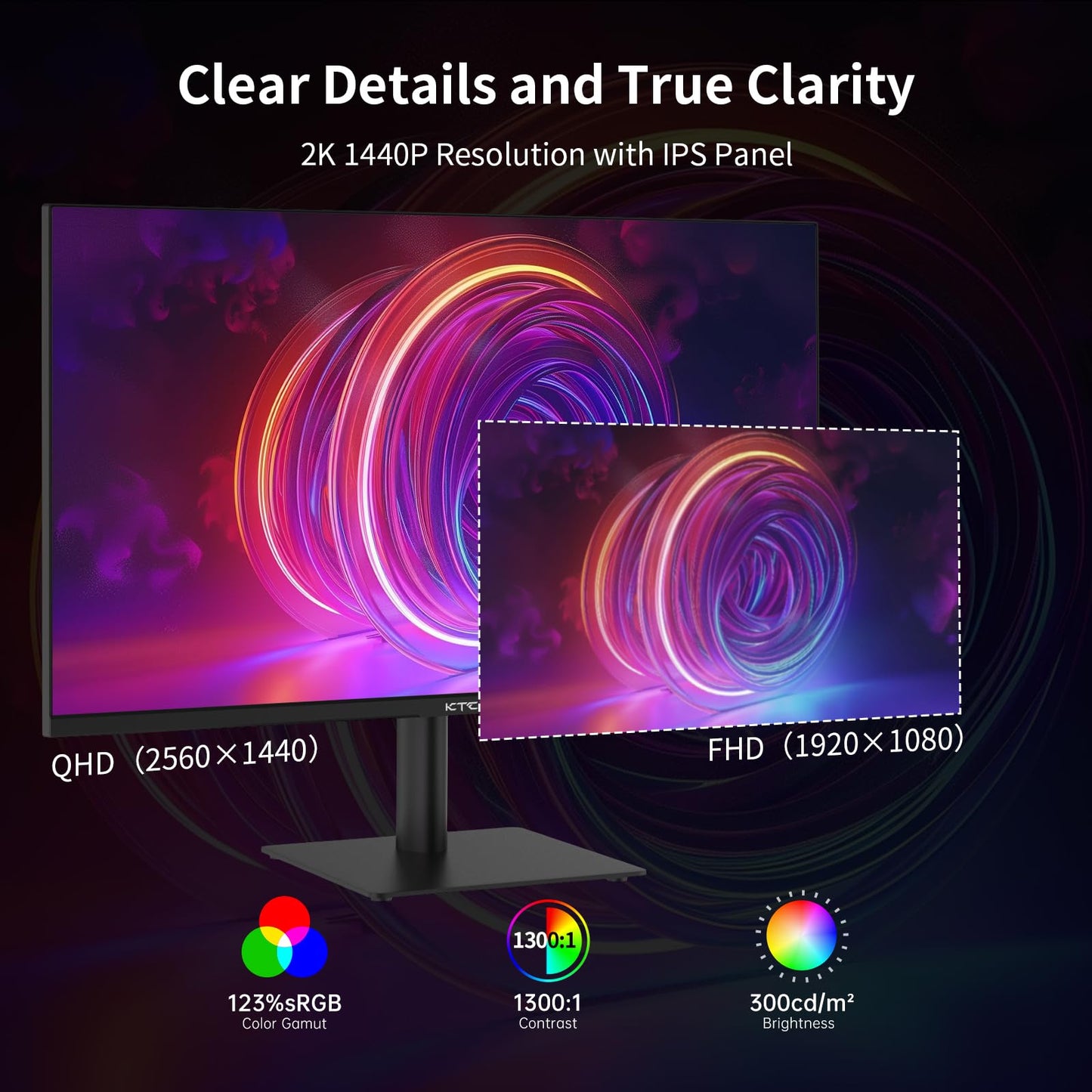 KTC 27" QHD 100Hz Gaming Monitor with FreeSync