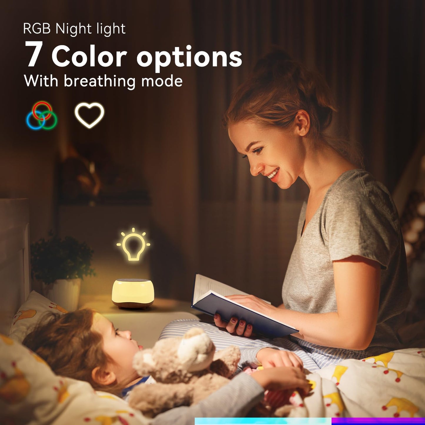 White Noise Sound Machine with Night Light