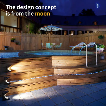 10 Pack Solar Stair Lights for Outdoor Steps