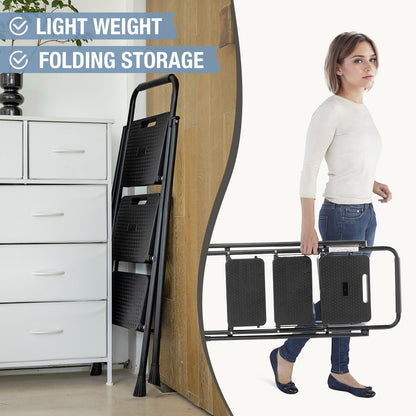 3-Step Folding Ladder Stool by DUMOS