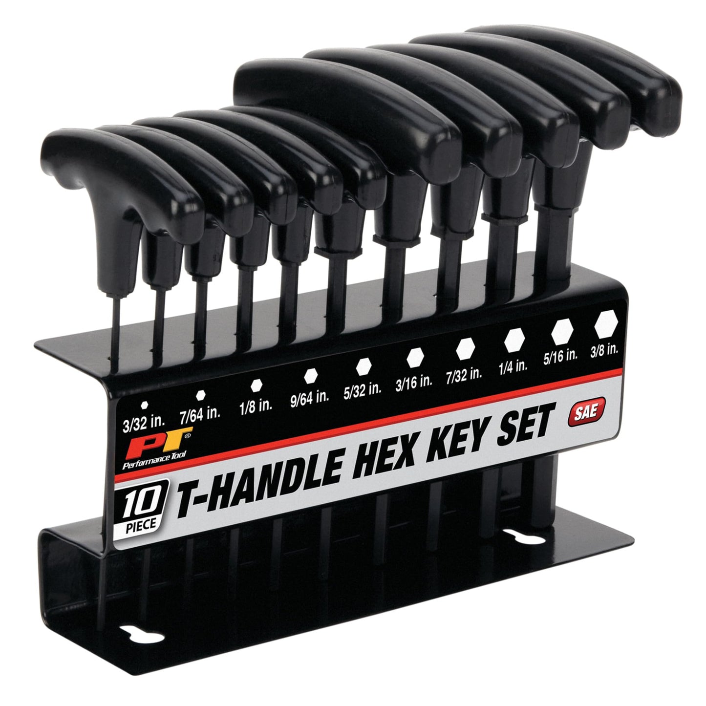 Performance Tool 10-Piece T-Handle Allen Wrench Set