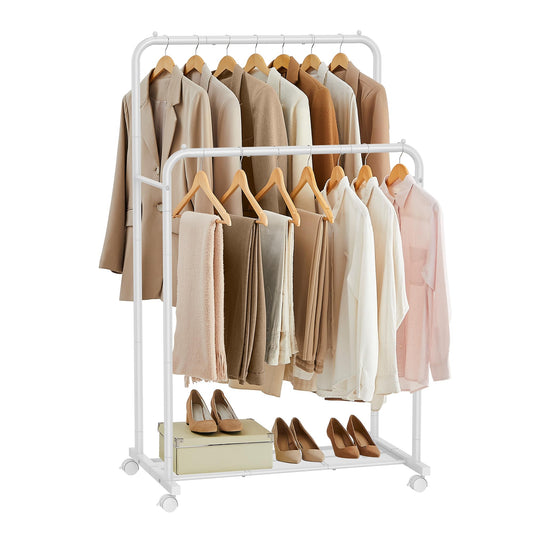 SONGMICS Heavy Duty Clothes Rack with Wheels