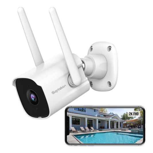 Septekon 2K Outdoor Security Camera with Audio