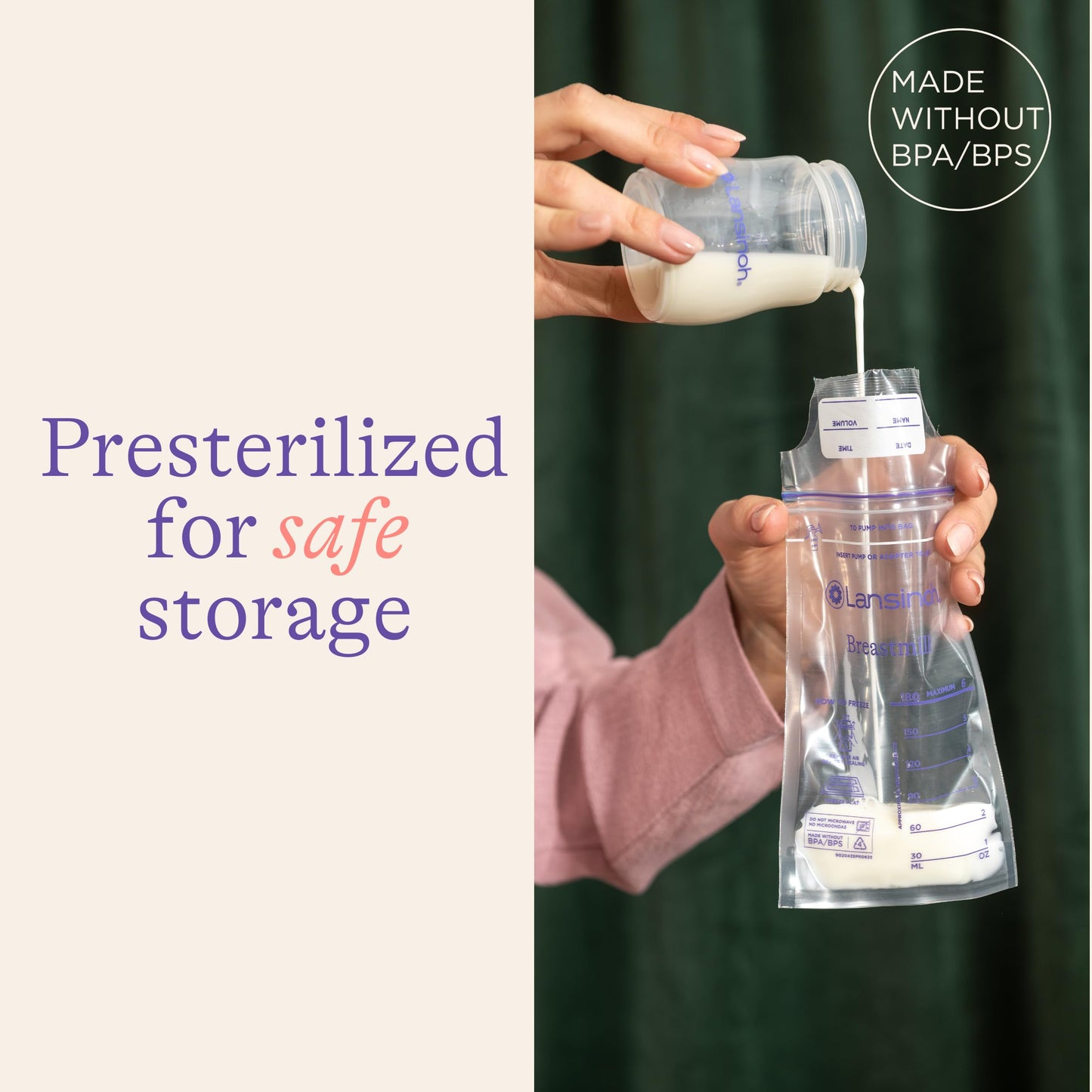 Lansinoh 100 Count Breastmilk Storage Bags
