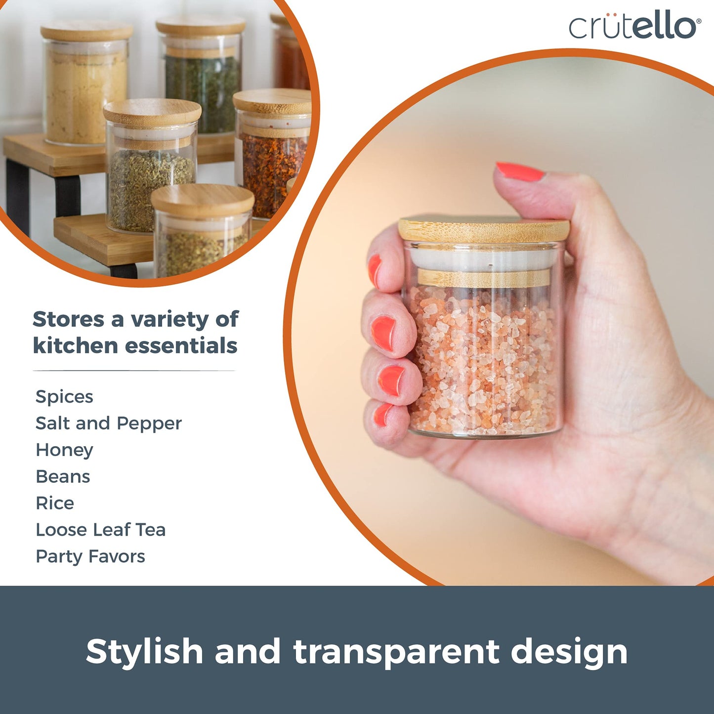 20 Pack Mini Glass Spice Jars with Lids