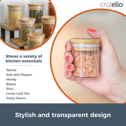 20 Pack Mini Glass Spice Jars with Lids