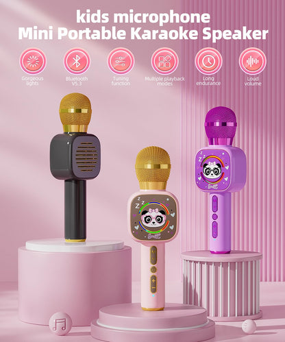Qnxoat r Bluetooth Karaoke Microphone Toy for Kids