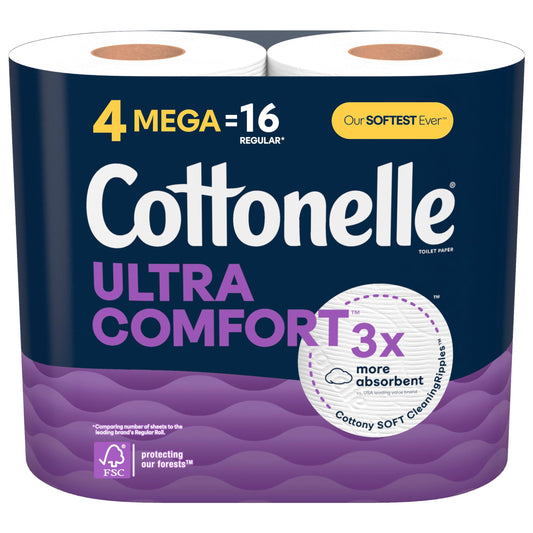 Cottonelle Ultra Comfort Soft Toilet Paper, 4 Rolls