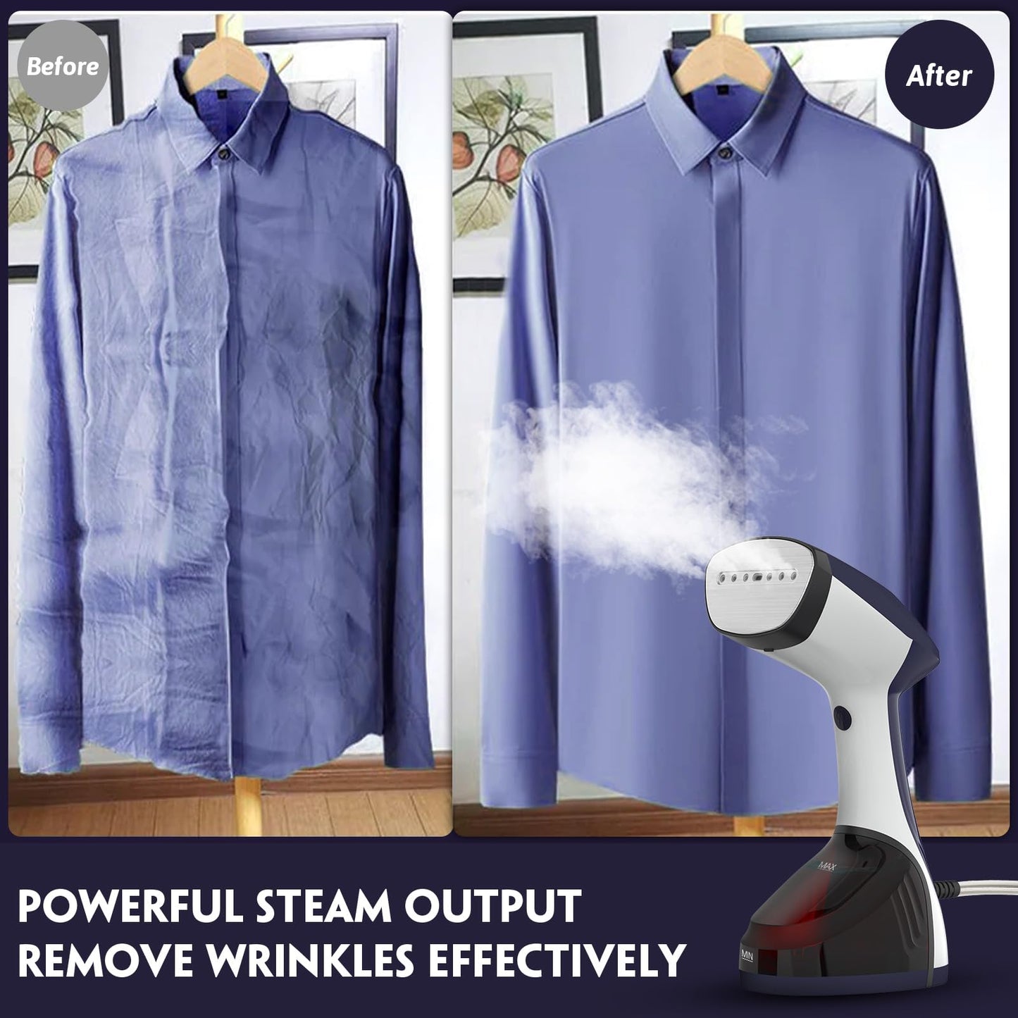 URPOWER Handheld Clothes Steamer 1500W Fast Heat