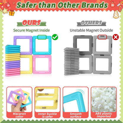 Magnetic Tiles Building Blocks for Toddlers