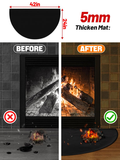 Fireproof Hearth Pad for Fireplace & Wood Stove