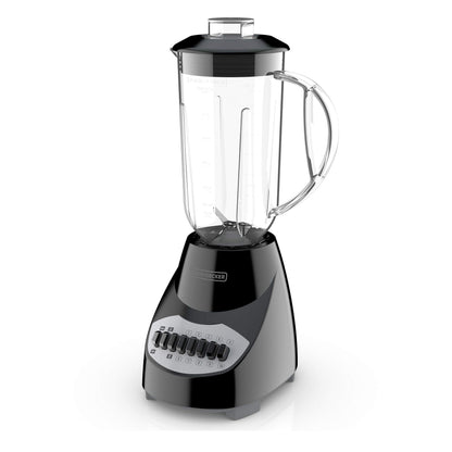 BLACK+DECKER 10-Speed Countertop Blender, BL2010BP, 6-Cup Plastic Jar, Dishwasher-Safe, Stainless Steel Blade, Suction Feet