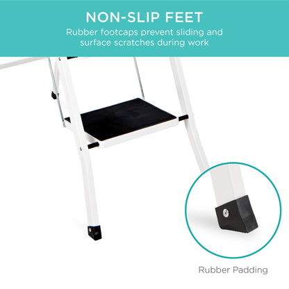 4-Step Heavy-Duty Folding Ladder with Handrail