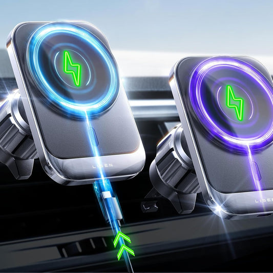 LISEN MagSafe Car Mount Charger for iPhone
