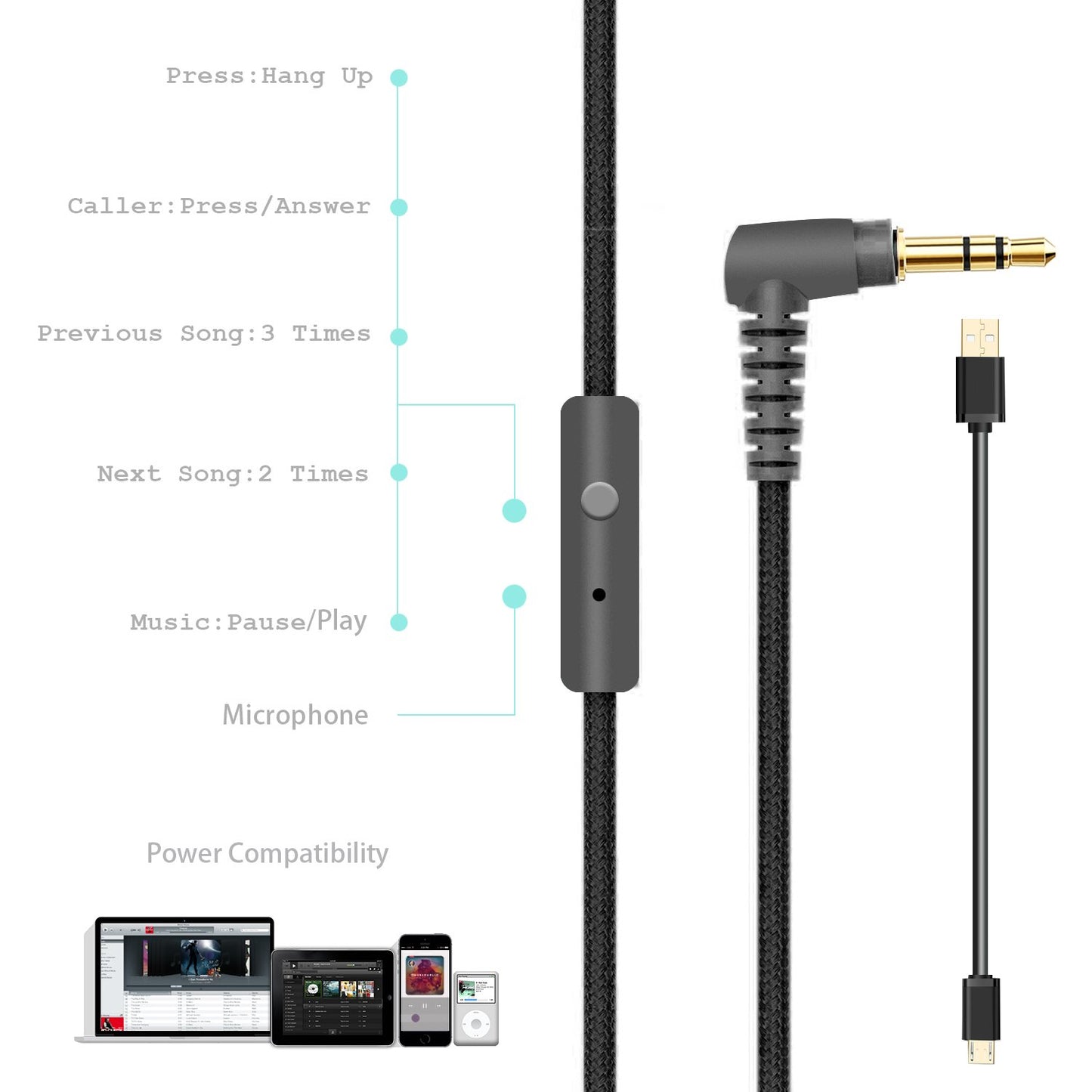 Riwbox Bluetooth Over-Ear Headphones with Microphone