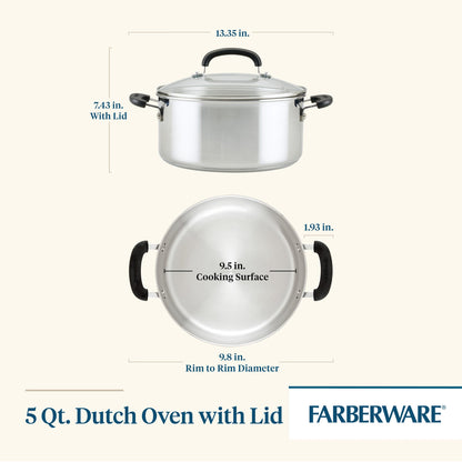 5 Quart Farberware Stainless Steel Dutch Oven
