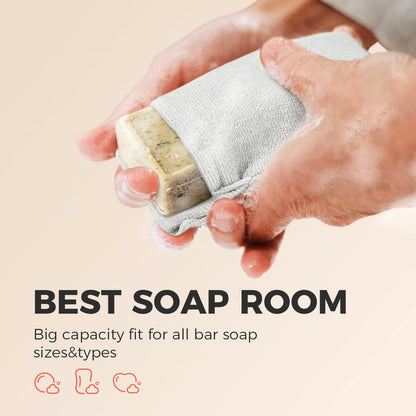 2 Pack Soap Exfoliating Bags for Body Scrubs