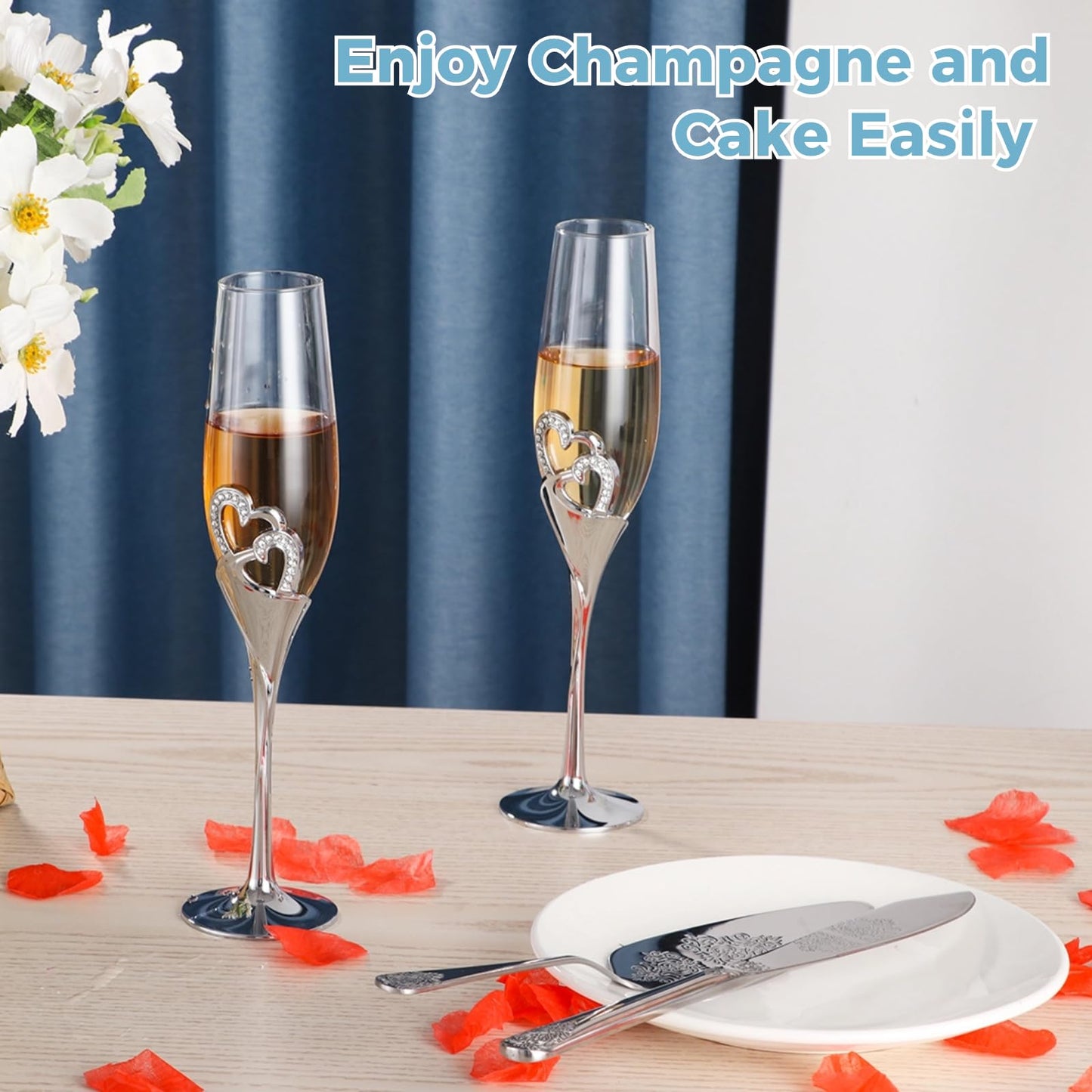 4-Piece Wedding Cake Accessory Set by Tideme