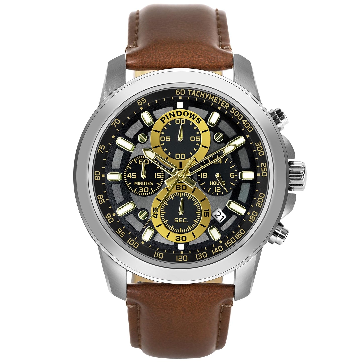 Men's Analog Chronograph Watch by PINDOWS