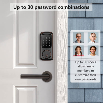 Revolo Keyless Touchscreen Deadbolt Lock, Oil-Rubbed Bronze