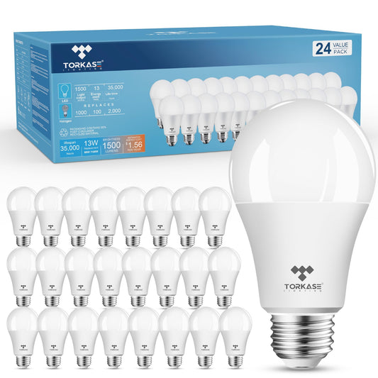 Torkase 24-Pack 13W LED Soft White Bulbs