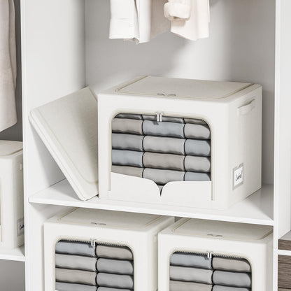 2 Pack Foldable Storage Bins with Clear Window