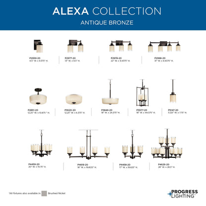 Progress Lighting 5-Light Modern Chandelier Antique Bronze