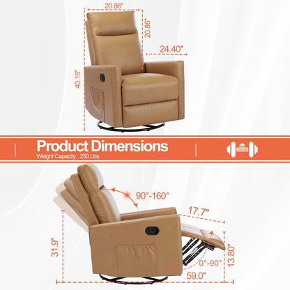 Recliner Chair 360 Swivel Rocker for Adults