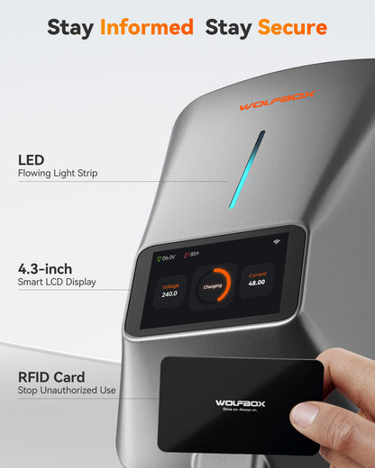 WOLFBOX 48 Amp Level 2 EV Charger with WiFi