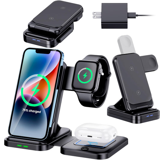 3 in 1 Wireless Charger Stand for iPhone & Watch