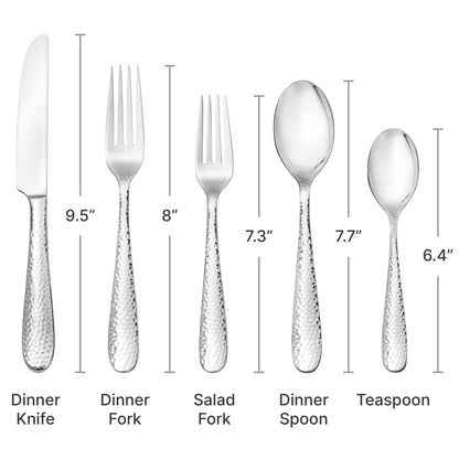 Hudson Essentials 40-Piece Stainless Steel Flatware Set