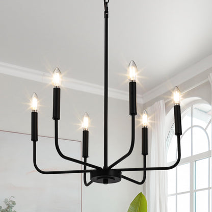 6-Light Modern Farmhouse Chandelier by KSANA