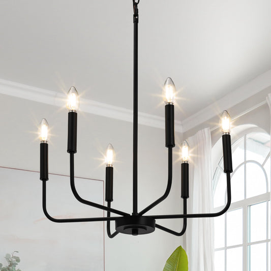 6-Light Modern Farmhouse Chandelier by KSANA