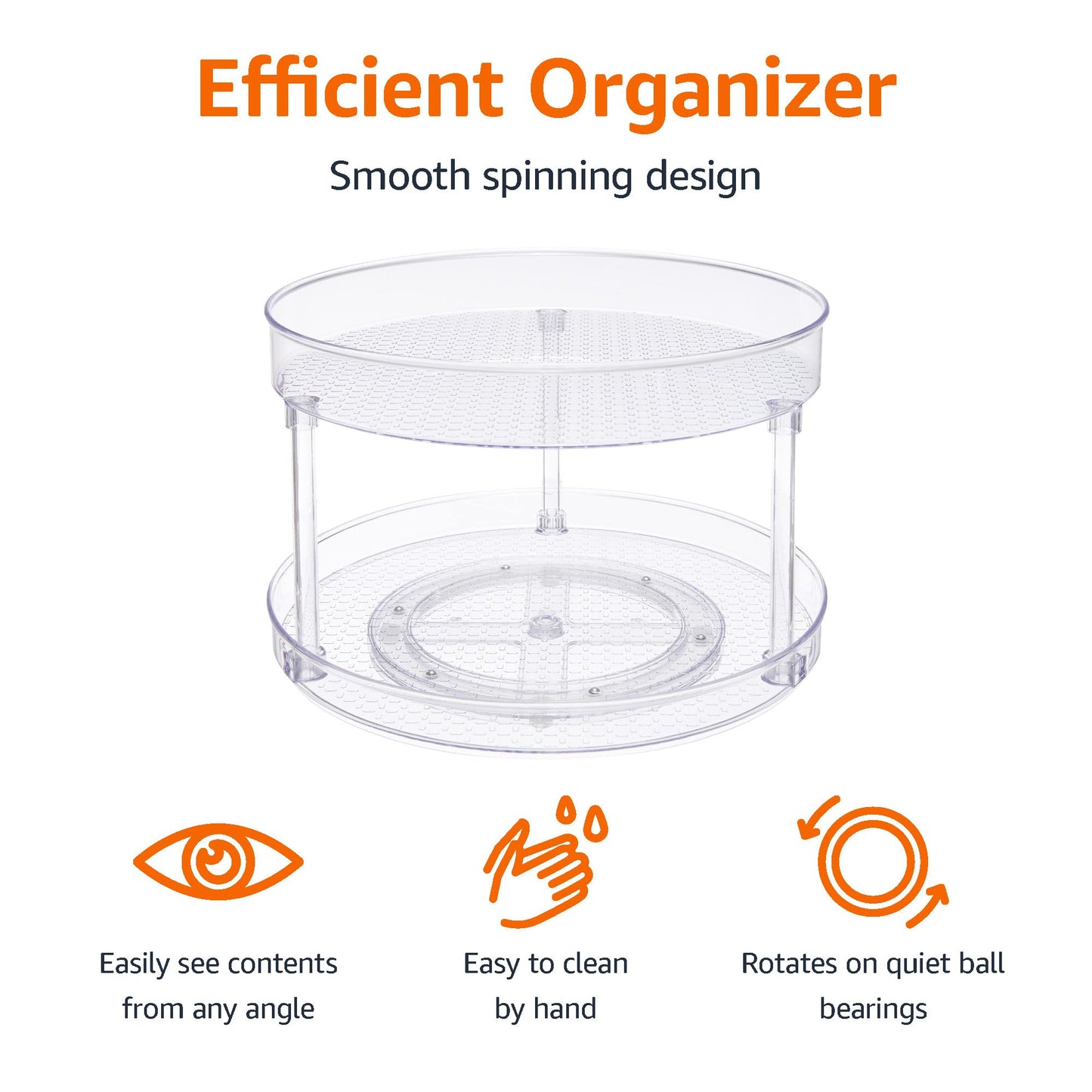 12" Lazy Susan Turntable Organizer by Amazon Basics