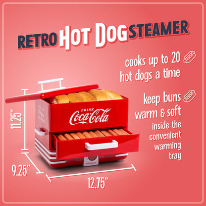 Nostalgia Diner-Style Hot Dog Steamer & Warmer