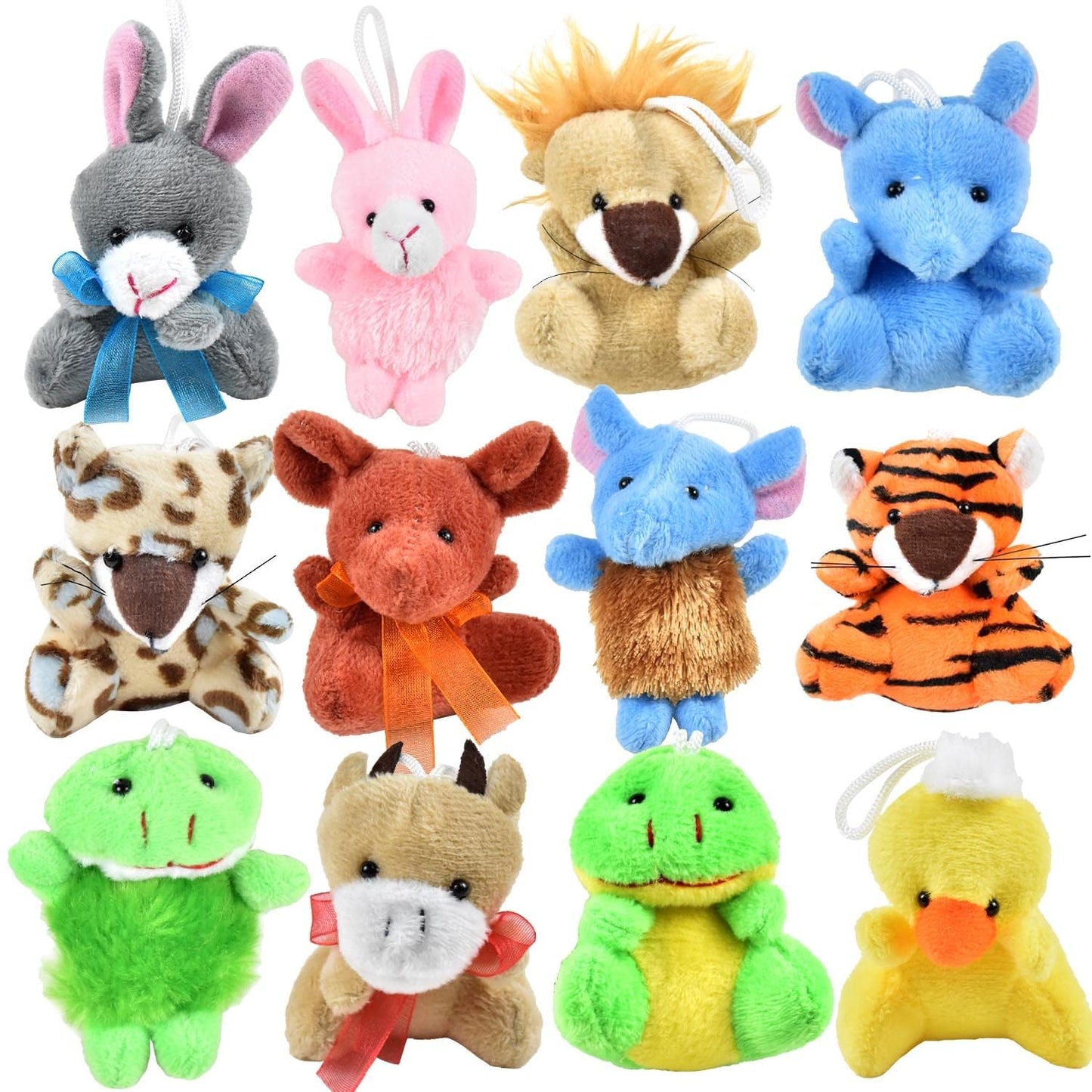 EHENOY 12 Pack Small Stuffed Animals for Kids Mini Plushies, Plush Keychain Christmas Birthday Gifts Bulk Toys Party Favors Goodie Bag Stuffers Classroom Rewards Carnival Prizes