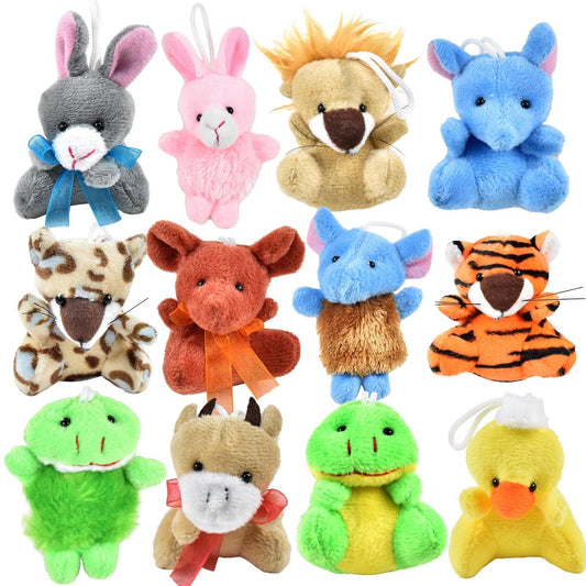 EHENOY 12 Pack Small Stuffed Animals for Kids Mini Plushies, Plush Keychain Christmas Birthday Gifts Bulk Toys Party Favors Goodie Bag Stuffers Classroom Rewards Carnival Prizes