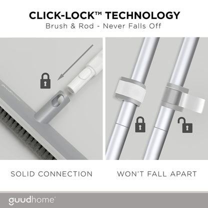Guudhome 2-in-1 Floor Brush with Long Handle