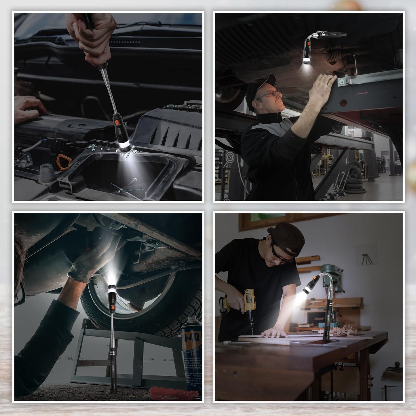 Magnetic Pickup Tool with LED Lights for Men