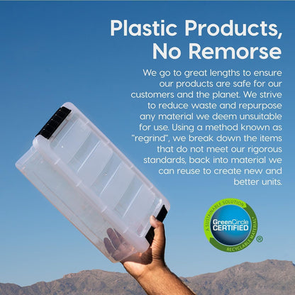 19 Qt IRIS Stackable Plastic Storage Bins, 6 Pack