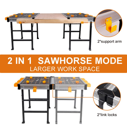 1000Lbs WORKESS Heavy Duty Folding Workbench