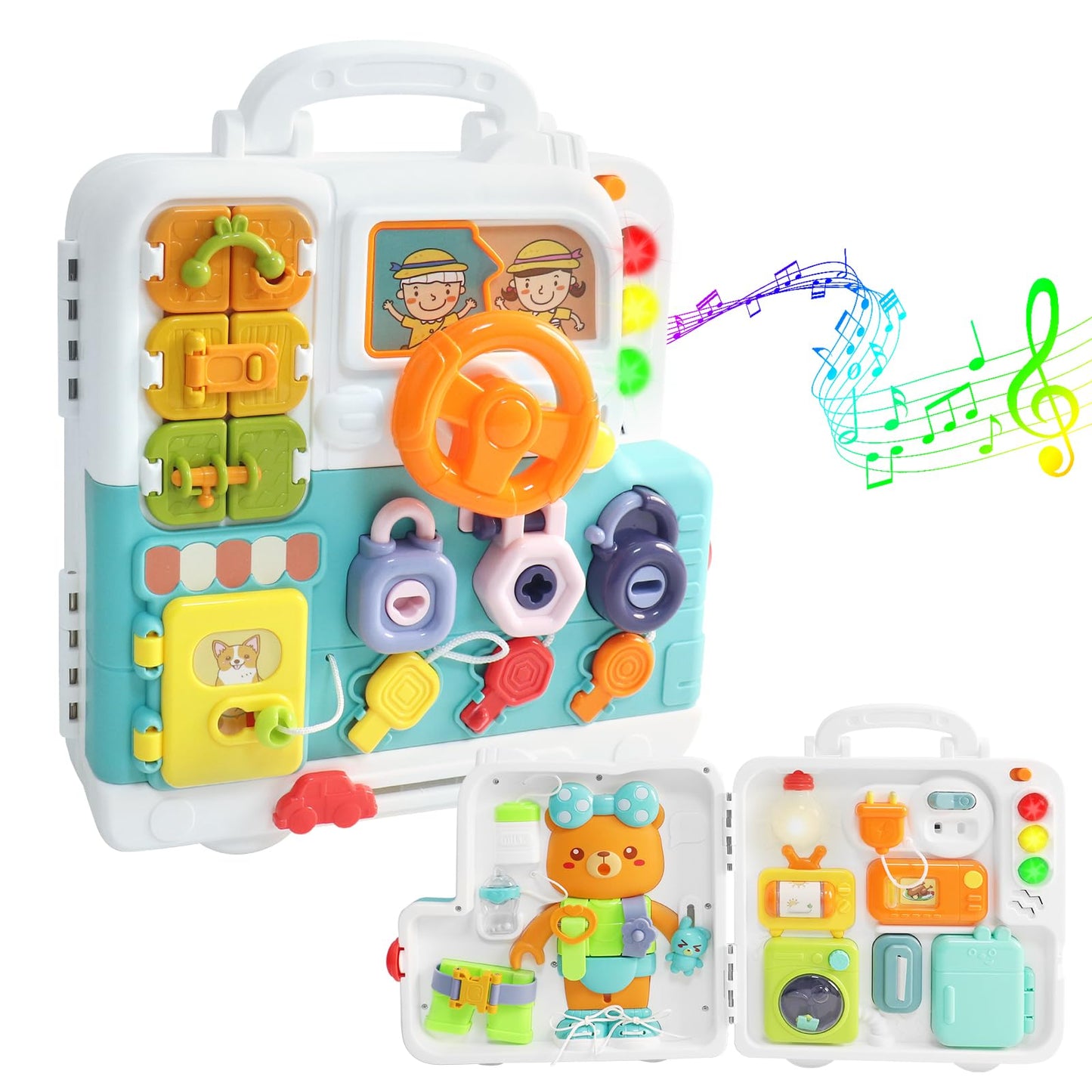 Toddler Busy Board Educational Toy for Ages 1-3