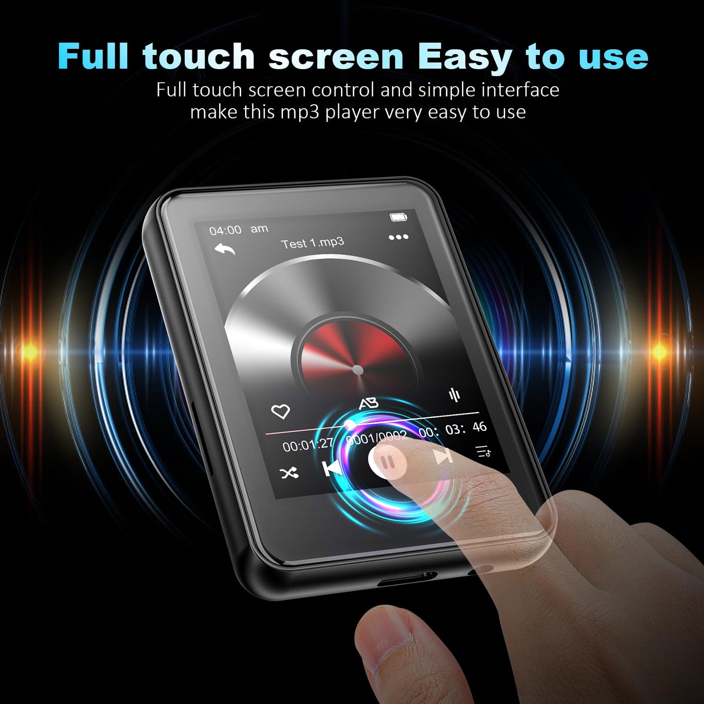 32GB Bluetooth MP3 Player with Touch Screen