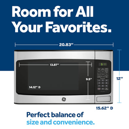 GE 950W Countertop Microwave with Child Lock