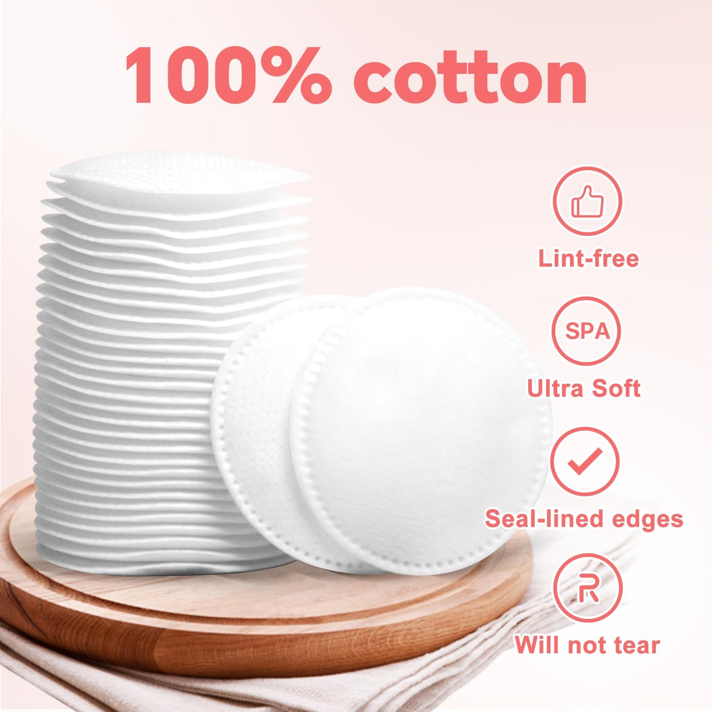 210 Pack ICOTLE Lint-Free Makeup Remover Pads