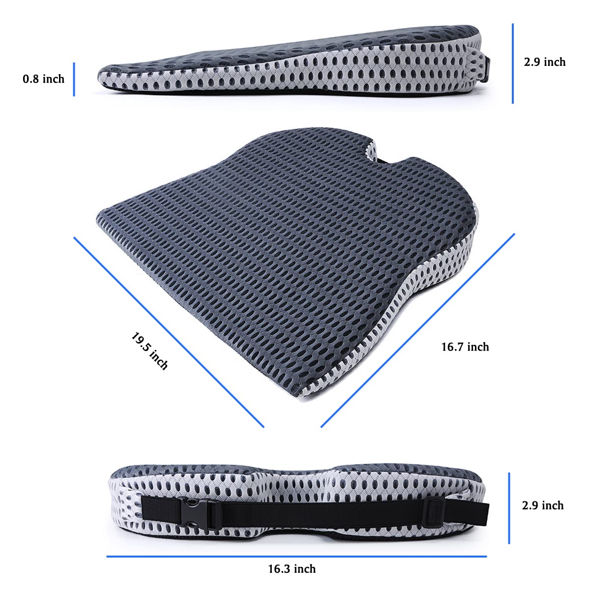 Memory Foam Car Seat Cushion for Pain Relief