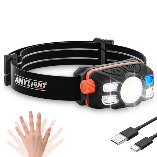 LED Rechargeable Headlamp with Motion Sensor
